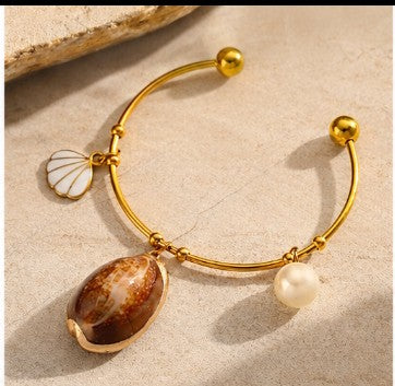 ✨ Bracelet Oceania – Bracelet Jonc Marin Doré en Acier Inoxydable 304 ✨